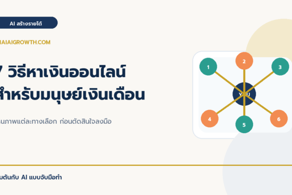 7 วิธีหาเงินออนไลน์สำหรับมนุษย์เงินเดือน