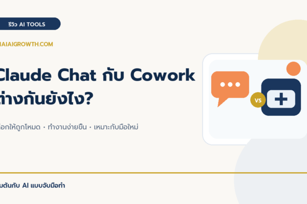 Claude Chat กับ Cowork ต่างกันยังไง