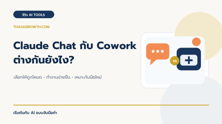 Claude Chat กับ Cowork ต่างกันยังไง